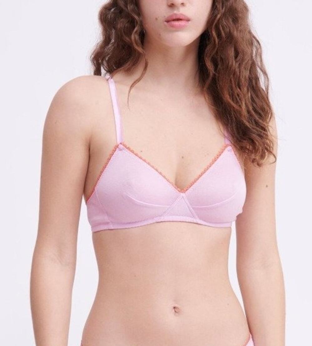 Araks Antonia Cotton Wireless Bralette Sakura Pink Red Size Large L